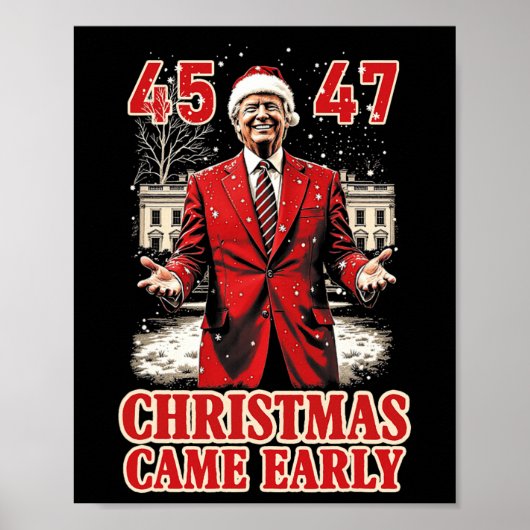 Grappig Trump Cadeau kwam begin 2024 Poster (Voorkant)