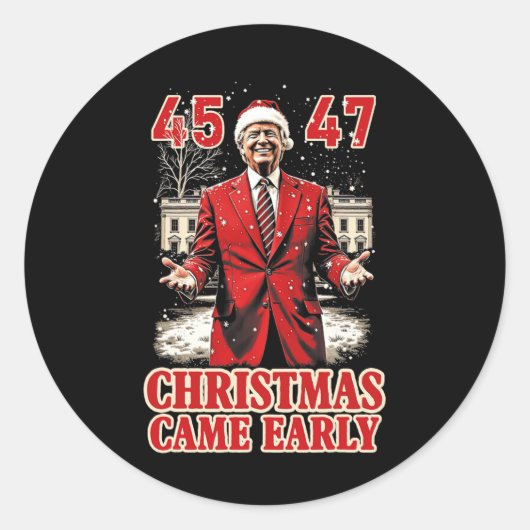 Grappig Trump Cadeau kwam begin 2024 Ronde Sticker (Voorkant)