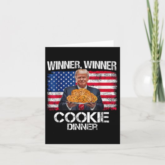 Grappig Trump Christmas Design Winner Cookie Kaart (Voorkant)