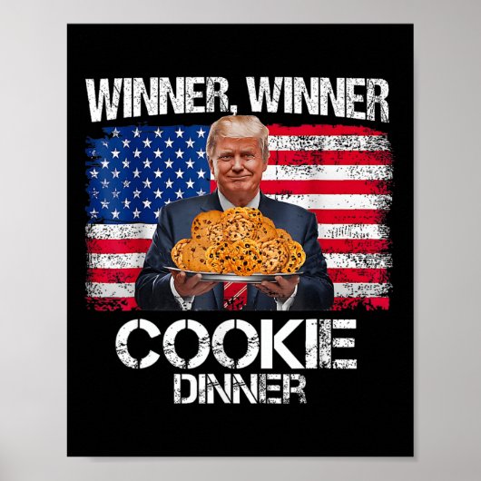 Grappig Trump Christmas Design Winner Cookie Poster (Voorkant)