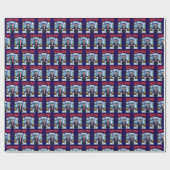 Grappig Trump Daddys Home Blue Gift Cadeaupapier (Vlak)