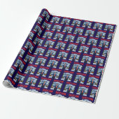 Grappig Trump Daddys Home Blue Gift Cadeaupapier (Uitgerold)