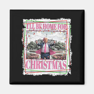 Grappig Trump Daddys Home Kerst Weer 2024-2028 Magneet