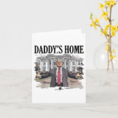 Grappig Trump Daddys Home Witte Huis _1 Kaart (Gele Bloem)