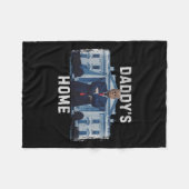 Grappig Trump Daddy's Home Witte Huis 2024 1 Fleece Deken (Voorkant (Horizontaal))