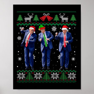 Grappig Trump Dance Xmas President 47 USA Kerst Poster