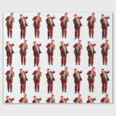 Grappig Trump Dans Kerstman Kerstcadeau Cadeaupapier (Vlak)