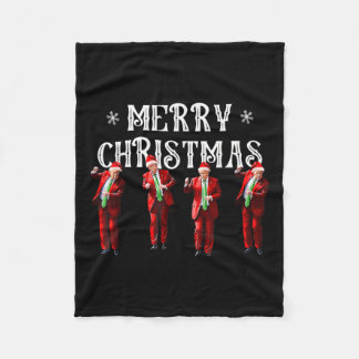 Grappig Trump Dans Kerstman Kerstmispajam Fleece Deken