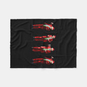 Grappig Trump Dans Kerstman Kerstmispajam Fleece Deken (Voorkant (Horizontaal))