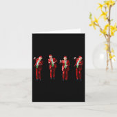 Grappig Trump Dans Kerstman Kerstmispajam Kaart (Gele Bloem)