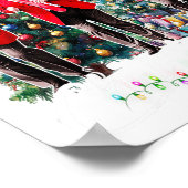 Grappig Trump Dans Kerstman Kerstmispajam Poster (Hoek)