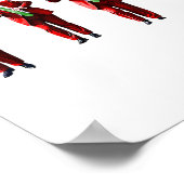 Grappig Trump Dans Kerstman Kerstmispajam Poster (Hoek)