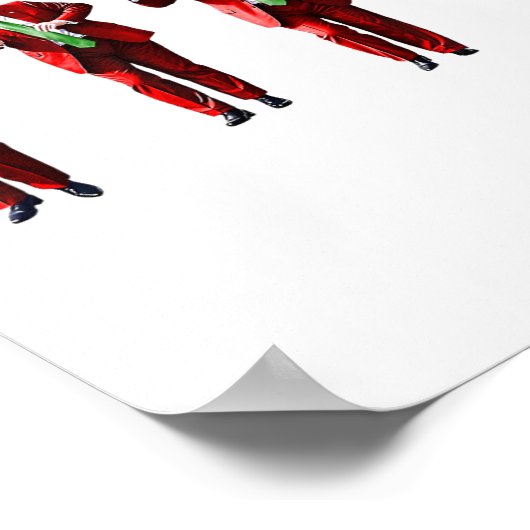 Grappig Trump Dans Kerstman Kerstmispajam Poster (Hoek)