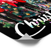 Grappig Trump Dans Kerstman Kerstmispajam Poster (Hoek)