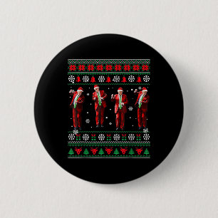 Grappig Trump Dans Kerstman Kerstmispajam Ronde Button 5,7 Cm