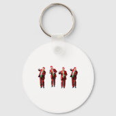 Grappig Trump Dans Kerstman Kerstmispajam Sleutelhanger (Voorkant)