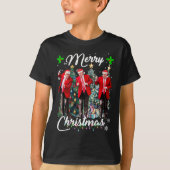 Grappig Trump Dans Kerstman Kerstmispajam T-shirt (Voorkant)