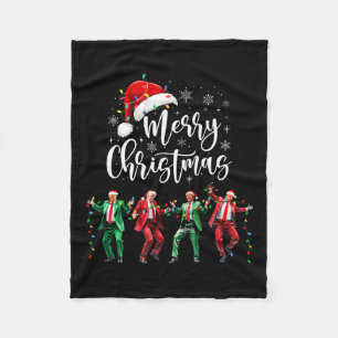 Grappig Trump Dans Kerstman Vrolijk Kerstfeest Fleece Deken