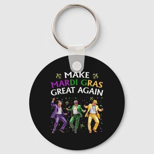 Grappig Trump dansen maakt Mardi Gras weer geweldi Sleutelhanger (Voorkant)