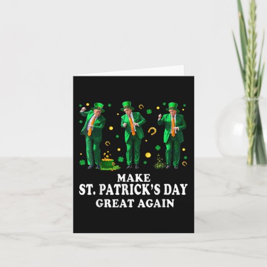 Grappig Trump dansen maken St. Patrick's Day gewel Kaart (Voorkant)