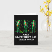 Grappig Trump dansen maken St. Patrick's Day gewel Kaart (Gele Bloem)