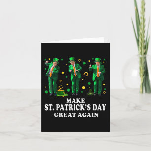Grappig Trump dansen maken St. Patrick's Day gewel Kaart