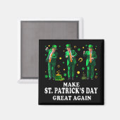 Grappig Trump dansen maken St. Patrick's Day gewel Magneet (Voorkant / Achterkant)