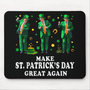 Grappig Trump dansen maken St. Patrick's Day gewel Muismat