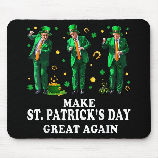 Grappig Trump dansen maken St. Patrick's Day gewel Muismat (Voorkant)
