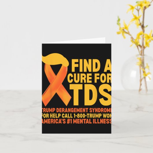Grappig Trump Derangement Syndrome TDS Awareness R Kaart (Gele Bloem)