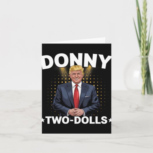 Grappig Trump Donny Twee Dolls 2 Dolls op Kerstmis Kaart (Voorkant)