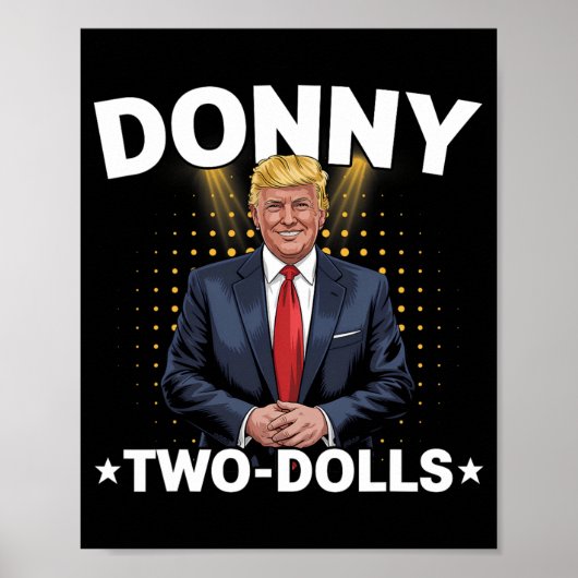 Grappig Trump Donny Twee Dolls 2 Dolls op Kerstmis Poster (Voorkant)