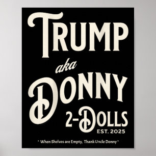 Grappig Trump Donny Twee Dolls 2 Dolls op Kerstmis Poster