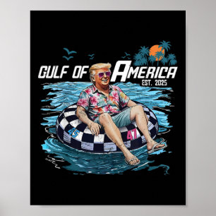 Grappig Trump drijvend Shirt Golf van Amerika Est Poster