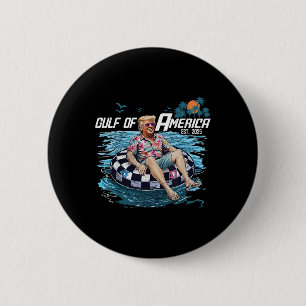 Grappig Trump drijvend Shirt Golf van Amerika Est Ronde Button 5,7 Cm
