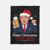Grappig Trump Drink bier Fleece Deken (Voorkant)