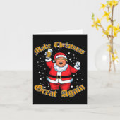 Grappig Trump Drink biertje maakt kerst weer gewel Kaart (Gele Bloem)