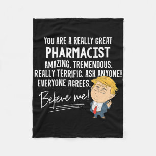 Grappig Trump Echt Geweldige Apotheker Cadeau Shir Fleece Deken