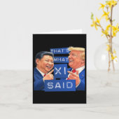 Grappig Trump en Xi lachen Shirt - dat is wat ze Kaart (Gele Bloem)