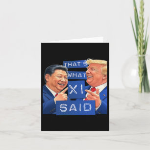 Grappig Trump en Xi lachen Shirt - dat is wat ze Kaart