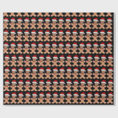 Grappig Trump Face Custom Face Foto Gingerbread Cadeaupapier (Vlak)