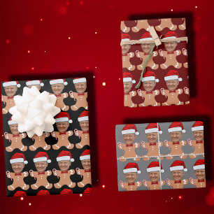 Grappig Trump Face Custom Face Foto Gingerbread Inpakpapier Vel