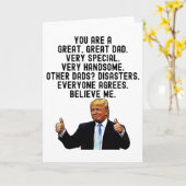 Grappig Trump Fathers Day & Birthday Gift for Fath Kaart (Gele Bloem)