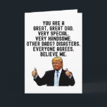 Grappig Trump Fathers Day & Birthday Gift for Fath Kaart<br><div class="desc">Grappig Trump-Vaderdag- en Birthday-cadeau voor vader,  perfect cadeau voor de dag van de geboorte en de Vaderdag. Cadeau voor papa. 
Pas je eigen bericht aan!</div>