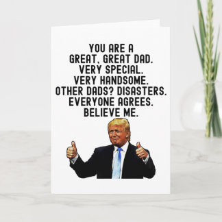 Grappig Trump Fathers Day & Birthday Gift for Fath Kaart
