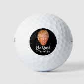 Grappig Trump, geen Quid Pro Quo Golfballen (Voorkant)