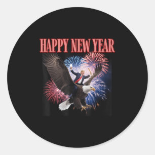 Grappig Trump Gelukkig Nieuwjaar 2025 We hebben de Ronde Sticker