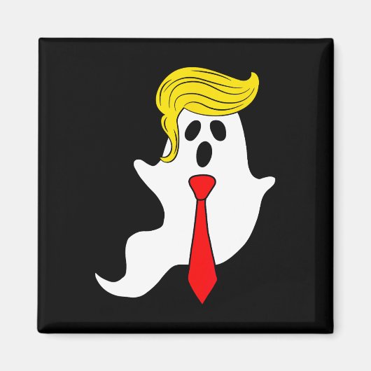 Grappig Trump Ghost Trump Hair Halloween Donald Tr Magneet (Voorkant)