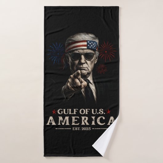 Grappig Trump Golf van Amerika 2025 4 juli Badhanddoek (Badhanddoek)
