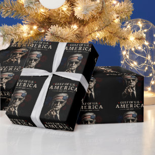 Grappig Trump Golf van Amerika 2025 4 juli Cadeaupapier